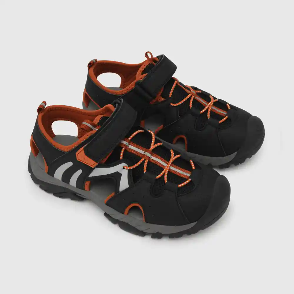 Sandalias De Niño Cerrada Negro Talla 32