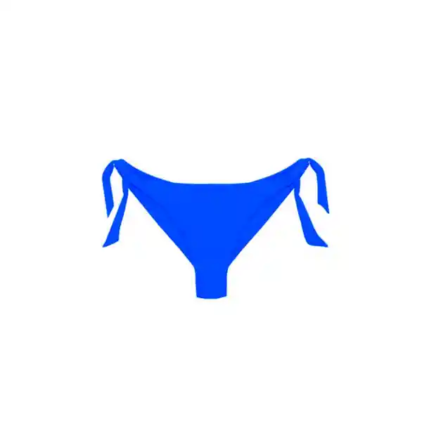 Bikini Calzón Tanga Con Amarras Color Azul Talla L Samia