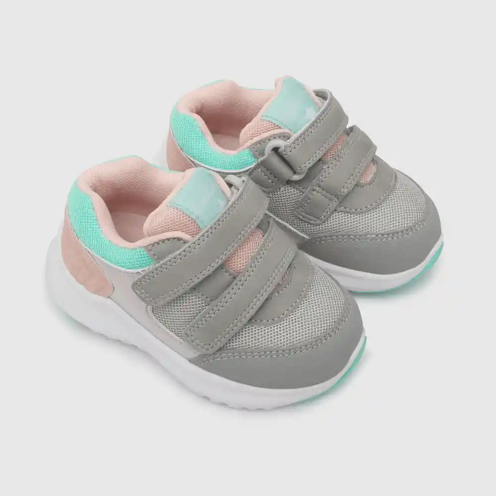 Zapatillas Urbana De Niña Gris Talla 20