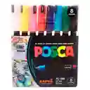 Marcador Uni Posca pc 1Mr Colores Básicos 8 U