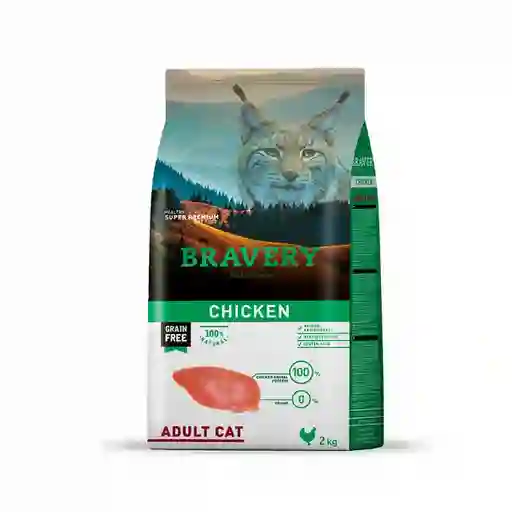Bravery Alimento para Gato Adulto Sabor a Pollo 