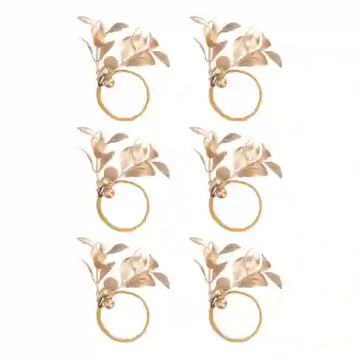 Set Anillo Servilleta Con Ramas Navidad 9 x 10 x 54 cm Casaideas