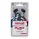 Maxell Audífonos Plugs C/micrófono In-mic Negro