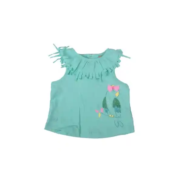 Polera Bebe Niña Turquesa Pillin 6 M