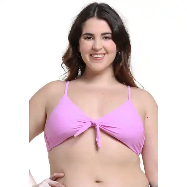 Bikini Triángulo Con Nudo Lila Talla XL Samia