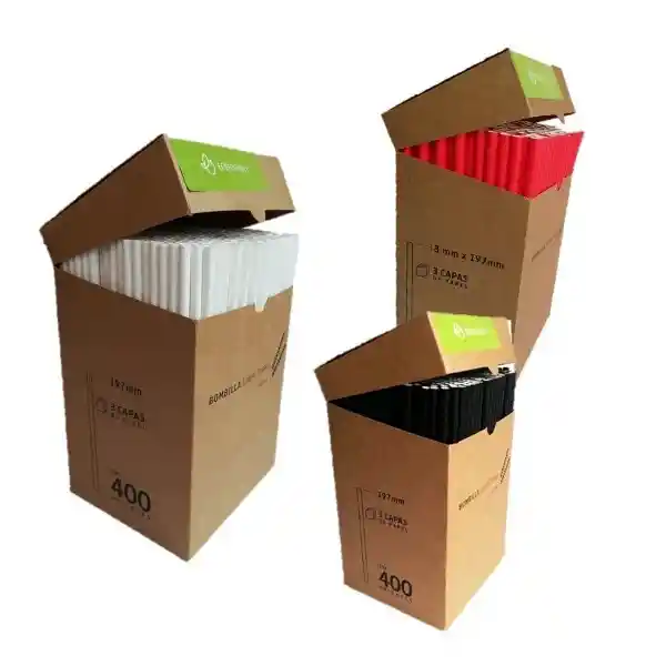 Bombilla Ecológica Papel 400 Colores