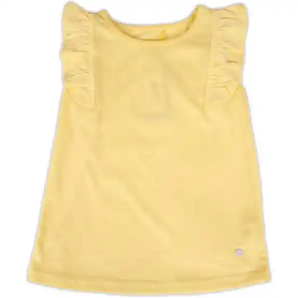 Polera Manga Corta Niña Amarillo Talla 4 A Pillín