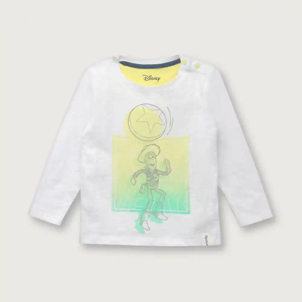 Polera Toy Story De Niño Blanco Talla 9m
