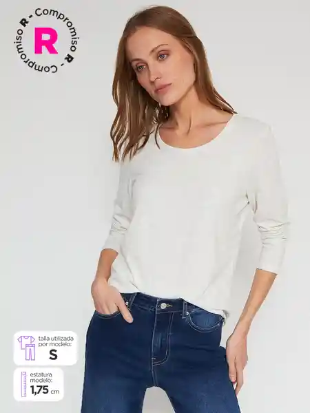 Marquis Polera Manga Larga Round B Gris Claro Talla L S25