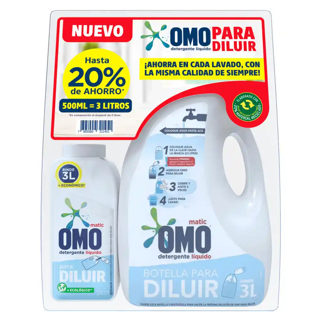 Omo Detergente Líquido para Diluir