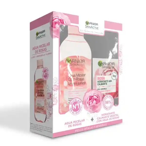 Garnier Kit Crema Calmante + Agua Micelar de Rosas