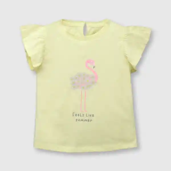 Polera Flamenco Sun de Bebé Niña Amarillo Talla 24M Colloky