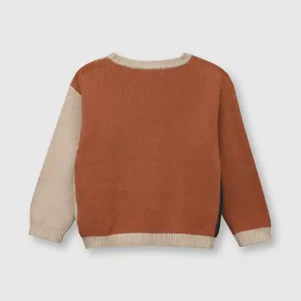 Sweater de Bebé Niño Bloques Avena Talla 9/12M Colloky