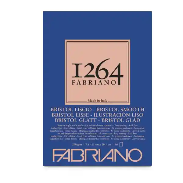Fabriano Block 1264 A4 Dibujo 100 Hojas Marker Encolado 19100640
