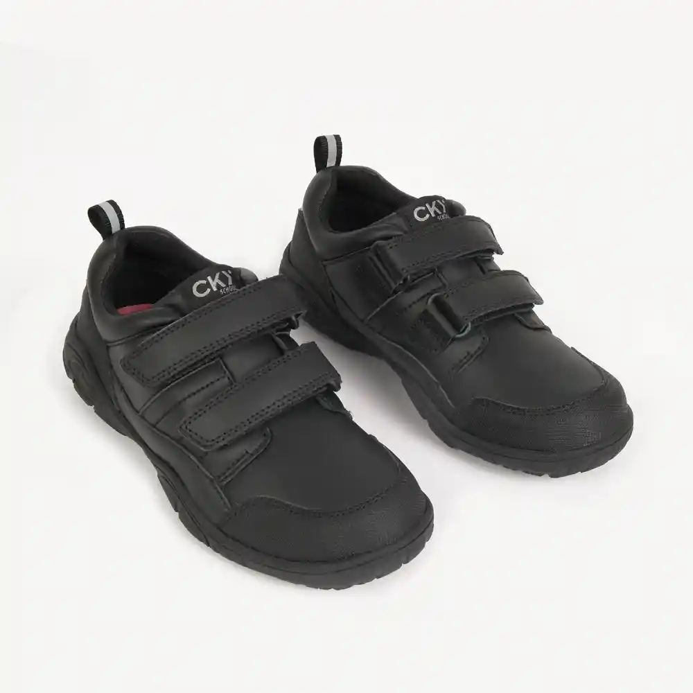 Zapatos Escolar De Niño Junior Negro Talla 27
