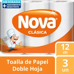 2 x Toalla Papel Nova Clasica 3un.