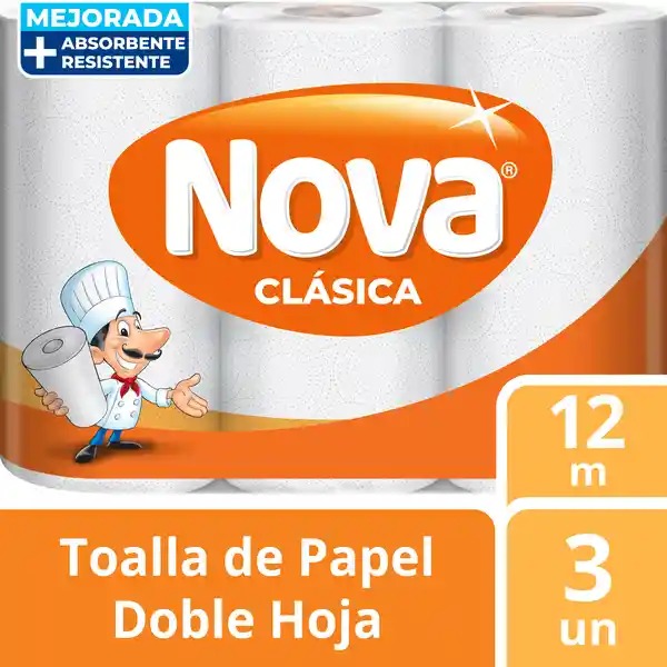 Toalla Papel Nova Clasica 3un.