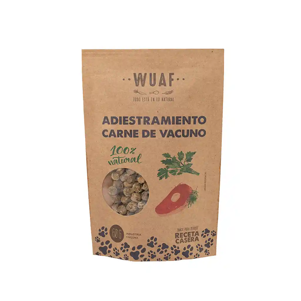 Wuaf Snack para Perro Adiestramiento con Carne de Vacuno
