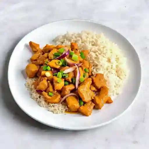 Pollo Mongoliano con Arroz