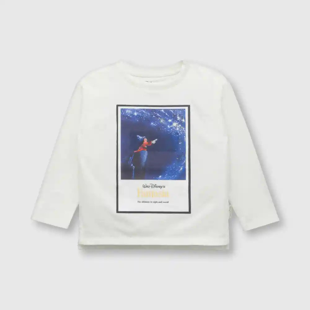 Polera Mickey Para Bebé Niño Blanca Talla 24m