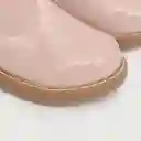 Botines Charol Niña Con Moño Rosado Talla 20