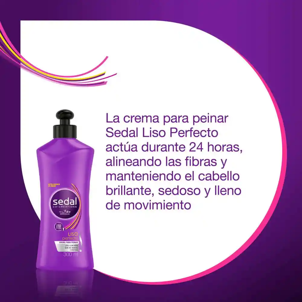 Sedal Crema Para Peinar Liso Perfecto