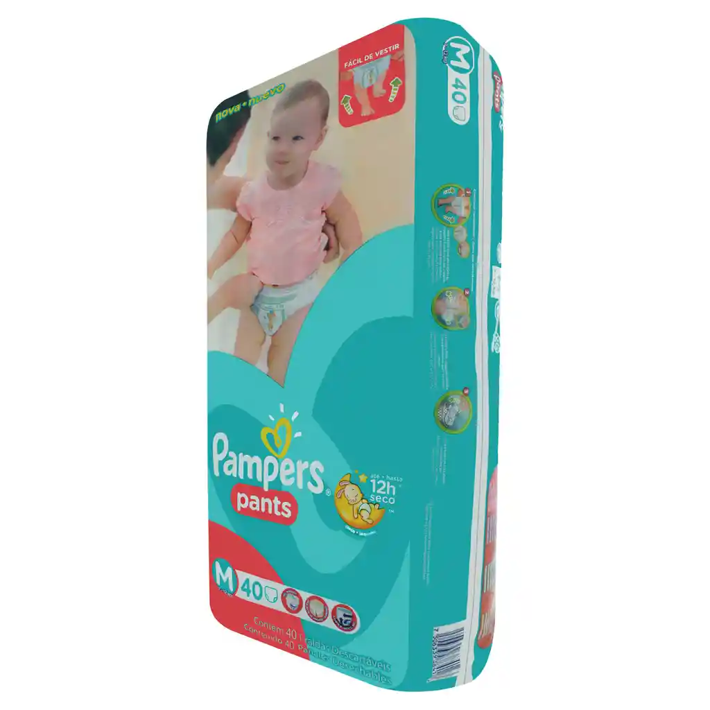 Pampers Panales Pants Talla M De 40 Unidades