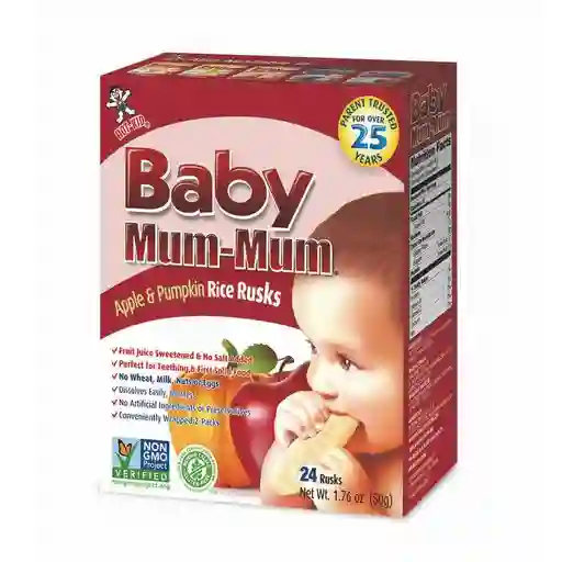 Baby Mum-Mum Galletas de Arroz Manzana y Zapallo