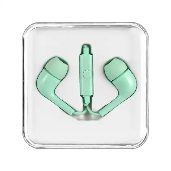 Miniso Audífonos de Cable Verde Menta Mod Hf233