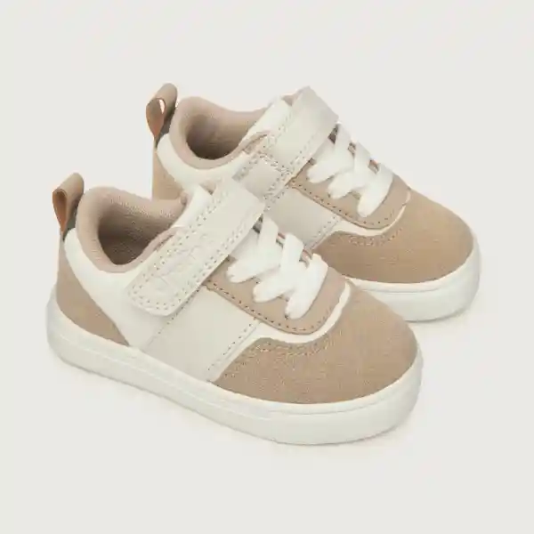 Zapatillas Urbana Velcro Elástico Niño Beige Talla 20 Opaline