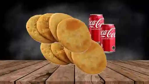 Sopaipillas y 2 Coca Cola