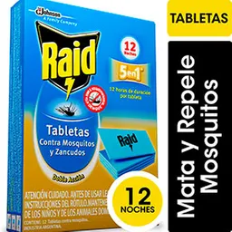 Raid Insecticida Tableta Mata Mosquitos y Zancudos