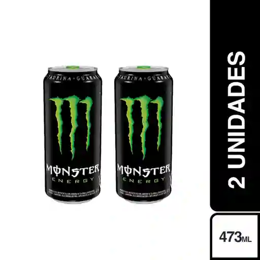 2 x Monster Energy Bebida Energizante Verde

