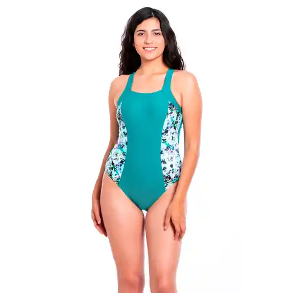 Traje de Baño Deportivo Con Cierre Verde Talla S Samia