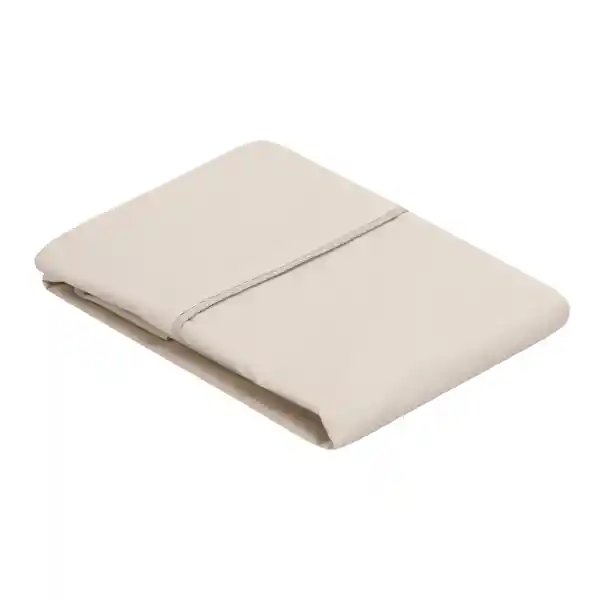 Funda de Almohada Satín 240 Hilos Beige 50 x 90 cm Casaideas