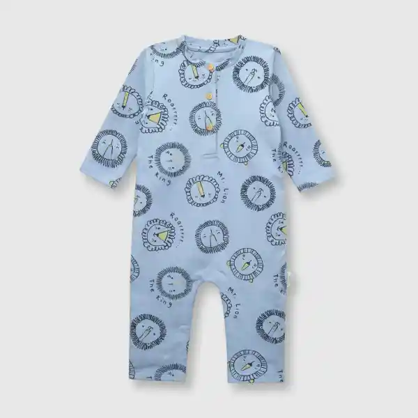 Entero Leon de Bebé Niño Light Denim Talla 6/9M Colloky