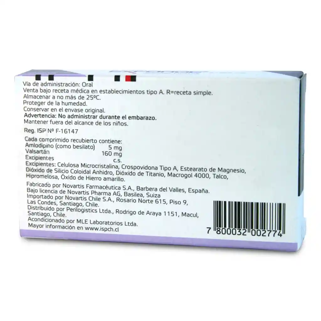 Exforge 5 mg/160 mg Comprimidos Recubiertos