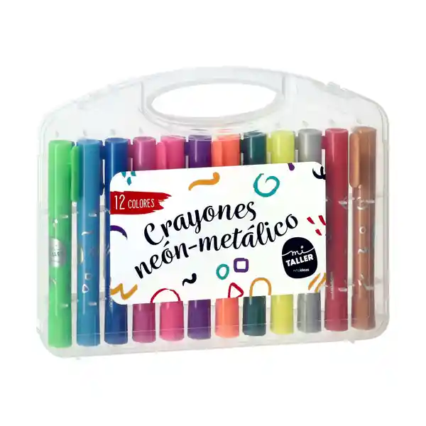 Set de Crayones Colores Neón Metálico