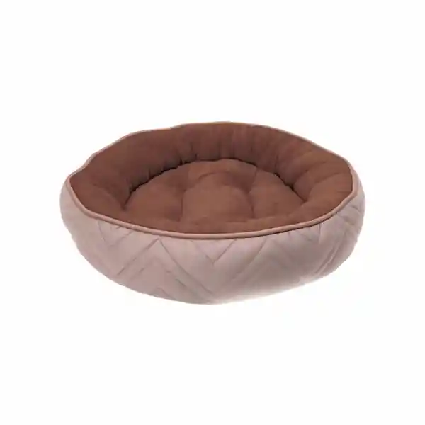 Dogit Cama Para Perro Dreamwell Redonda Woof Beige/Café