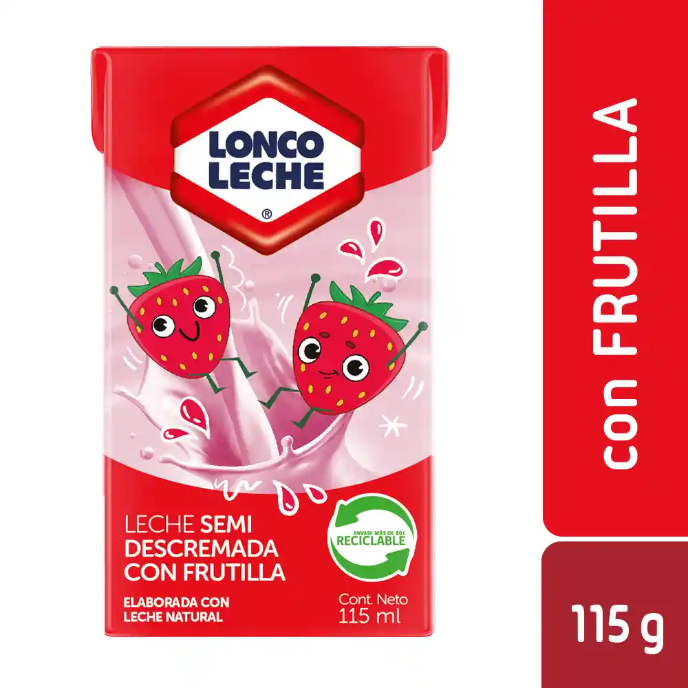 Loncoleche Pack Leche Frutilla 6 X