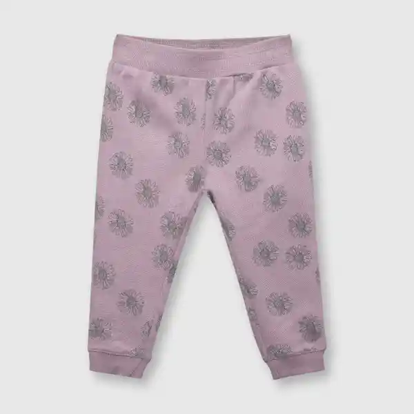 Pantalón de Bebé Niña Flores Violeta Talla 9/12M Colloky