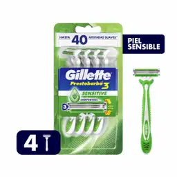 Gillette Afeitadora Desechable Prestobarba 3 Sensitive
