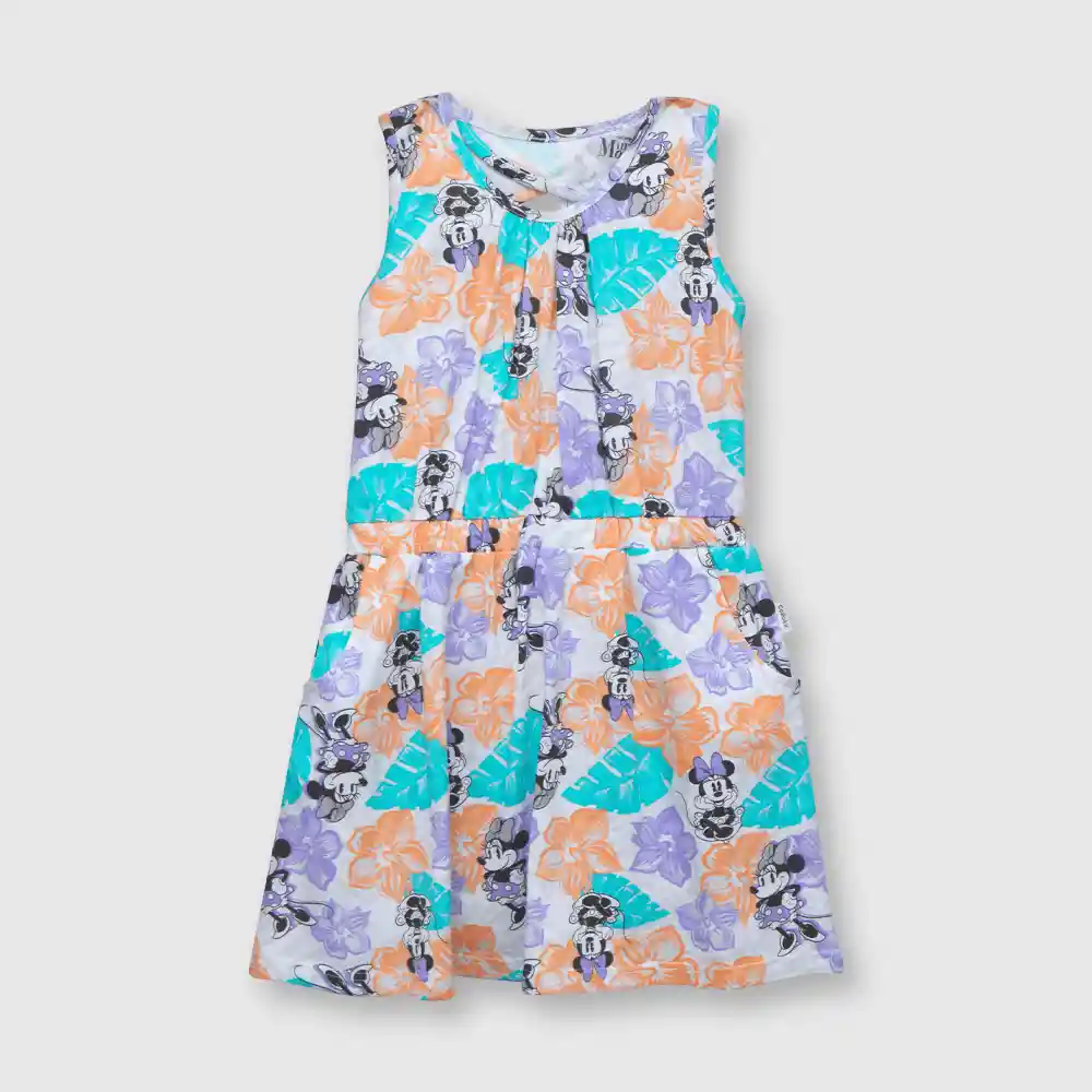 Vestido Minnie De Niña Salmón Talla 8a