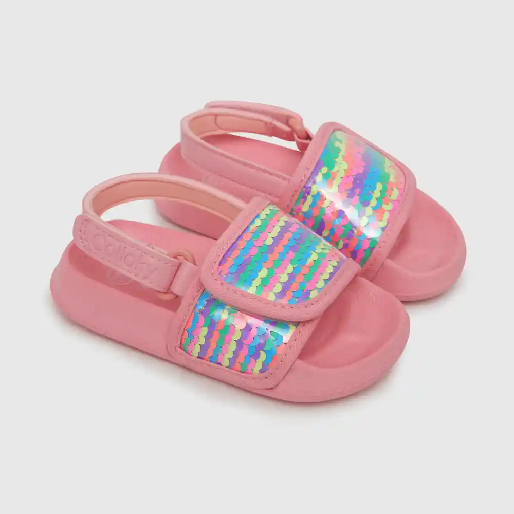 Pantinas Velcro Punta Lúdico De Niña Rosado Talla 22