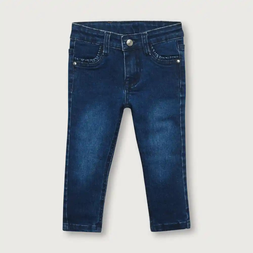 Jean Con Vuelo De Niña Azul Talla 4a