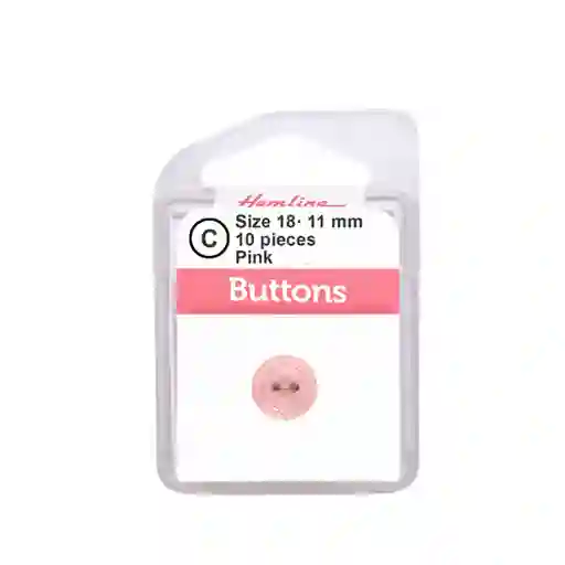 Botón Plástico Borde Cuerda Rosado 11mm 10 D Hb01118.15 11mm 10