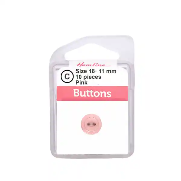 Botón Plástico Borde Cuerda Rosado 11mm 10 D Hb01118.15 11mm 10