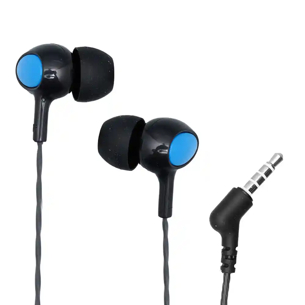 Miniso Audifonos De Cable Se383 Negro/azul 12m