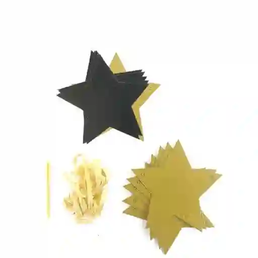 Guirnalda Estrella Negro Dorado
