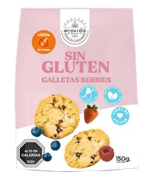 Ecovida Galletas sin Gluten sin Azúcar y sin Lactosa Sabor Bayas